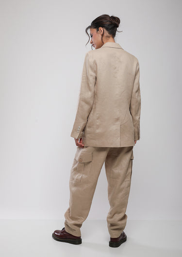 Linen cargo pants